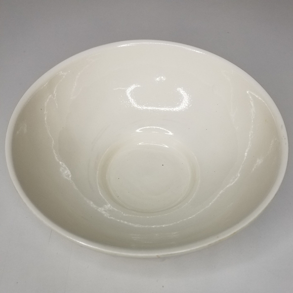 Haeger 102 Pedestal Bowl Beige Cream Tan Embossed Scroll Leaf Pattern USA - Picture 7 of 12